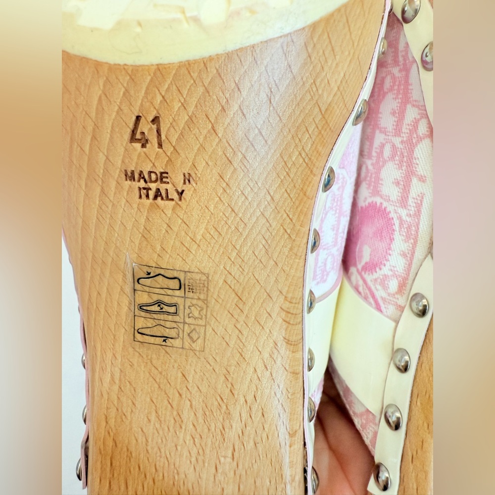 Dior Pink and White Mules - Picture 8 of 9